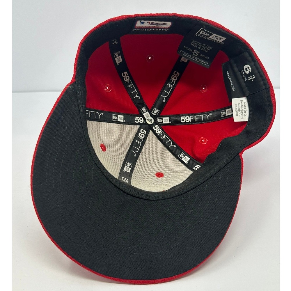 New Era 59FIFTY St Louis Cardinals Fitted Hat Red MLB On Field Cap Size 6 3/4 B6 - Picture 4 of 5